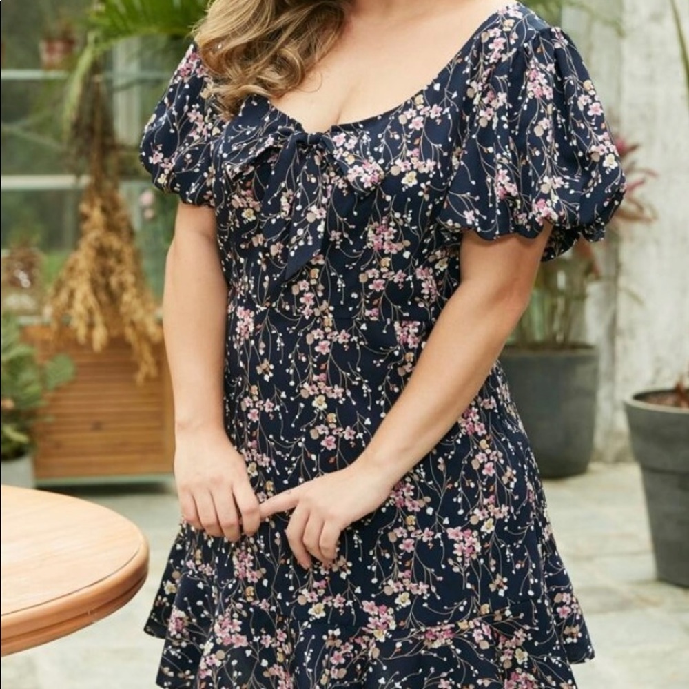 Puffy sleeve dress